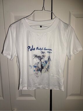 Polo Ralph Lauren White Graphic Tee